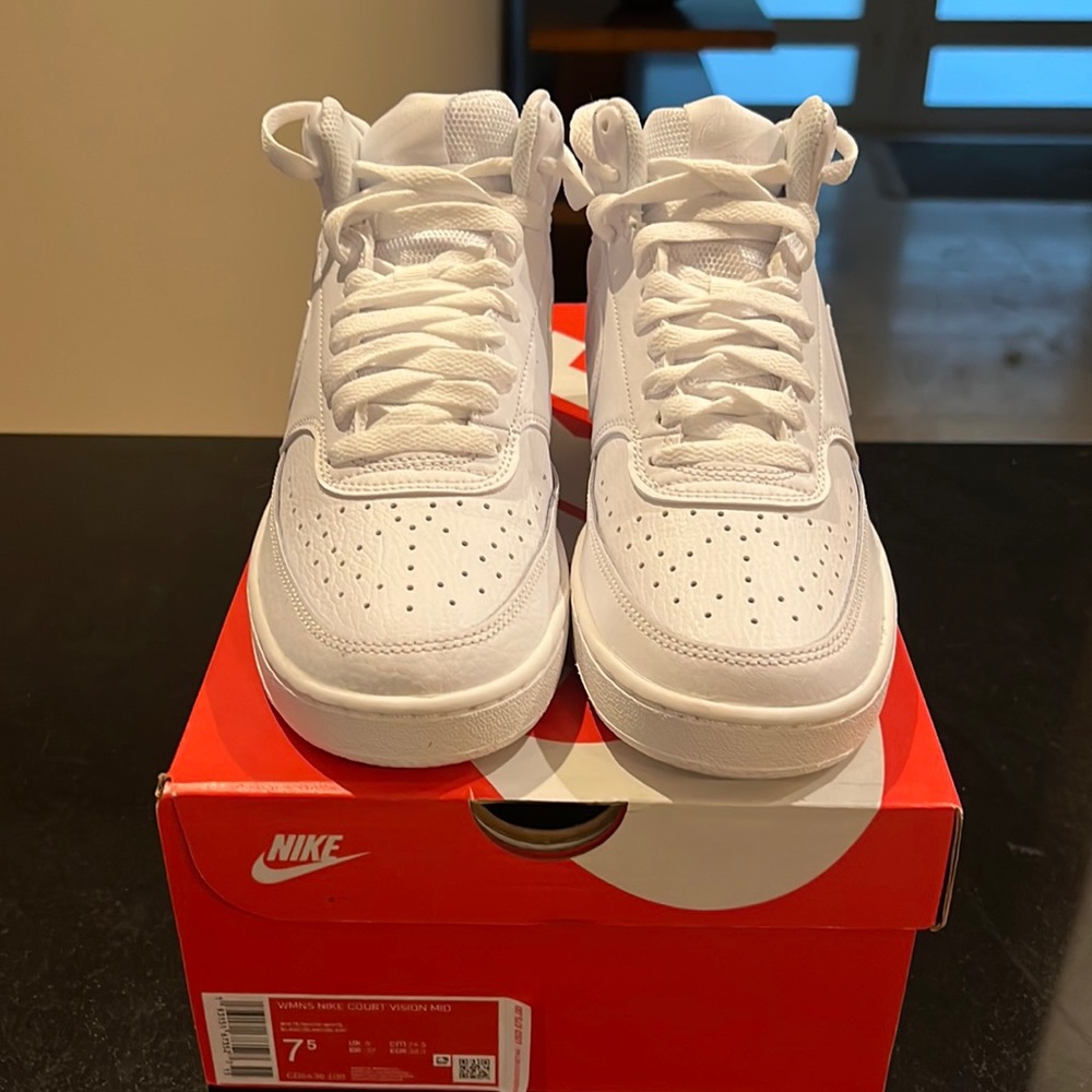 Nike Court Vision Mid Top Sneakers